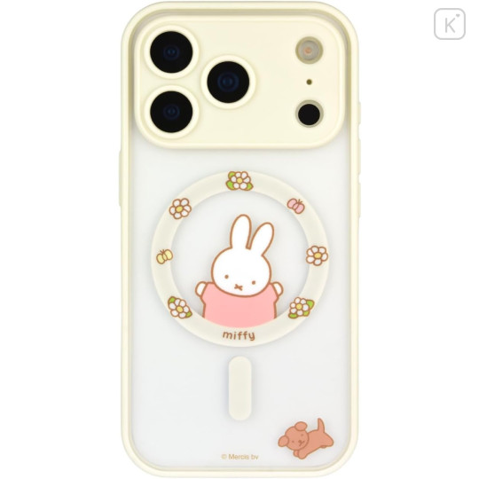 Japan Miffy IIIIfit Plump Frame iPhone 17 Pro Case with MagSafe - Flower - 1