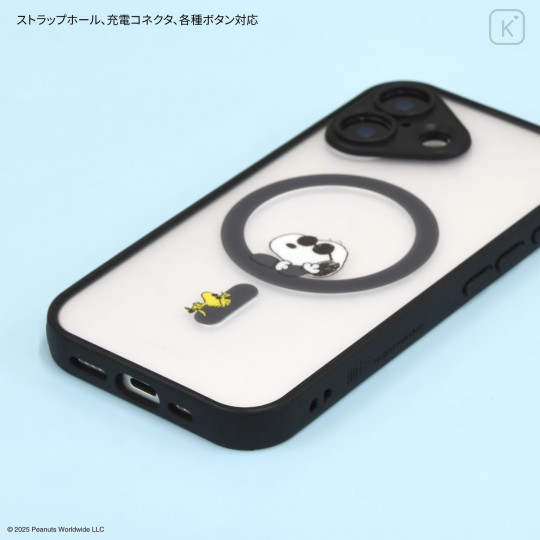Japan Peanuts IIIIfit Plump Frame iPhone 17 Case with MagSafe - Snoopy & Woodstock : Joe Cool - 3