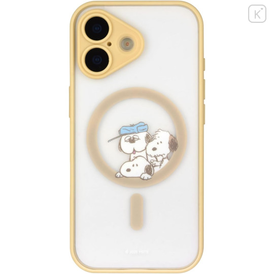 Japan Peanuts IIIIfit Plump Frame iPhone 17 Case with MagSafe - Snoopy : Brother - 1