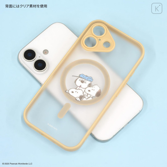Japan Peanuts IIIIfit Plump Frame iPhone 17 Case with MagSafe - Snoopy : Brother - 2