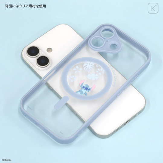 Japan Disney IIIIfit Plump Frame iPhone 17 Case with MagSafe - Stitch - 2