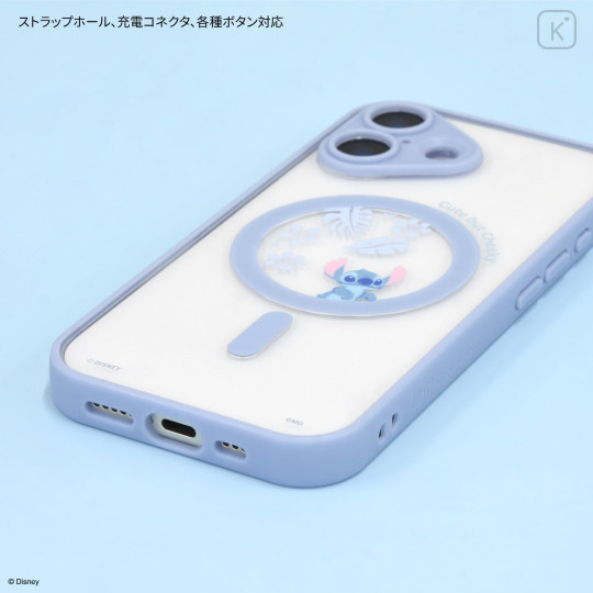 Japan Disney IIIIfit Plump Frame iPhone 17 Case with MagSafe - Stitch - 3