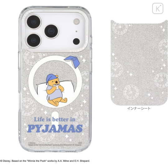 Japan Disney Camera Frame iPhone 17 Pro Case with MagSafe - Pooh : Good Night - 2