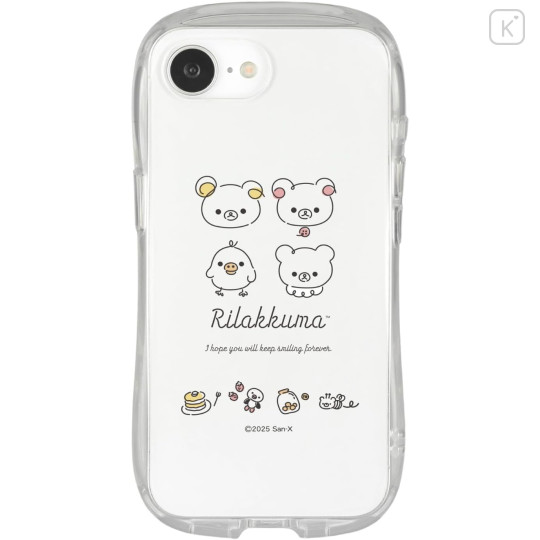 Japan San-X Crystal Clear iPhone 16e Case - Rilakkuma : Line Art - 1