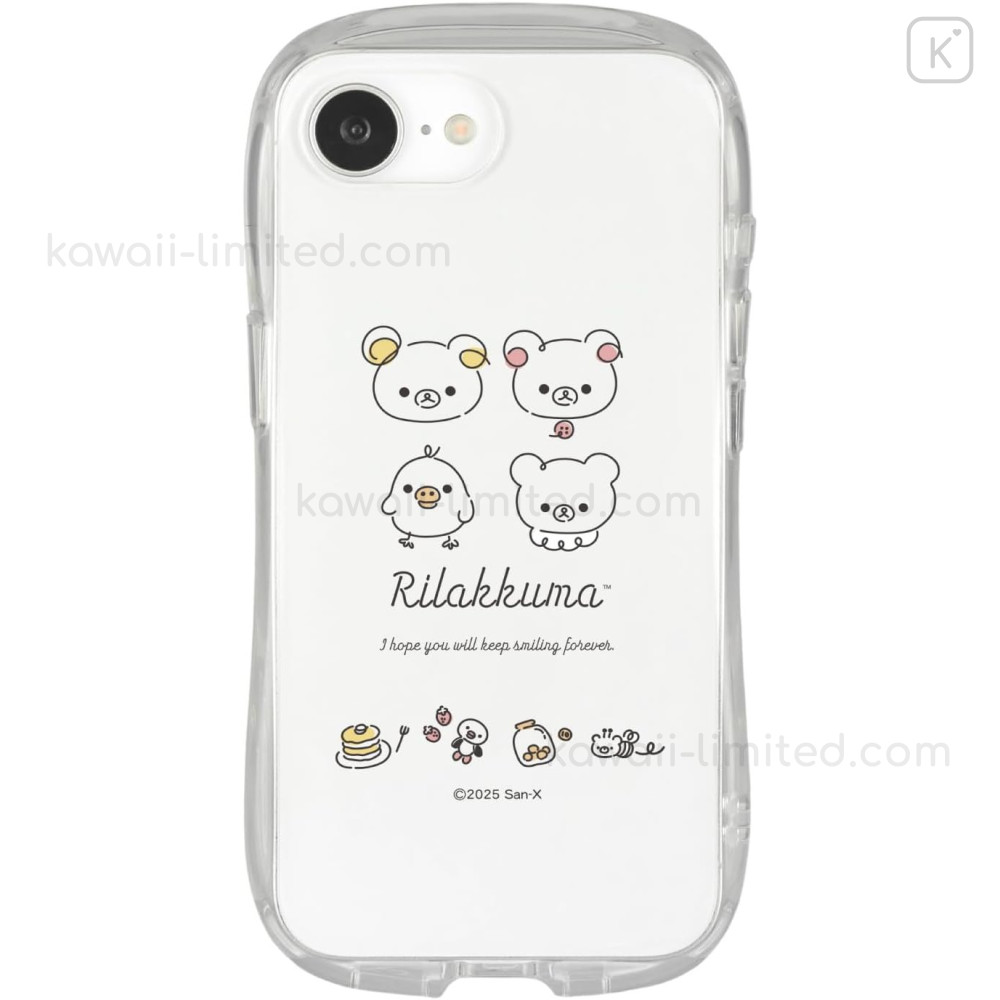 Japan San-X Crystal Clear iPhone 16e Case - Rilakkuma : Line