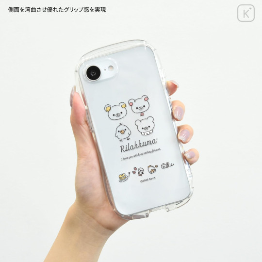 Japan San-X Crystal Clear iPhone 16e Case - Rilakkuma : Line Art - 6