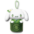 Japan Sanrio Mascot Holder Mini Plush Pouch - Cinnamoroll : Matcha Bowl - 1