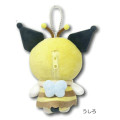 Japan Sanrio Mascot Holder Mini Plush Pouch - Kuromi : Honey Bee - 2