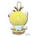 Japan Sanrio Mascot Holder Mini Plush Pouch - Hello Kitty : Honey Bee - 2