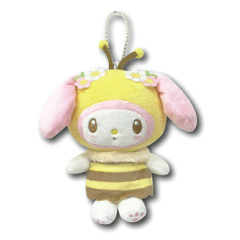 Japan Sanrio Mascot Holder Mini Plush Pouch - My Melody : Honey Bee