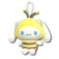 Japan Sanrio Mascot Holder Mini Plush Pouch - Cinnamoroll : Honey Bee - 1