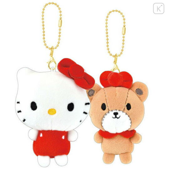 Japan Sanrio Mascot Holder Connecting Set - Hello Kitty & Tiny Chum - 1