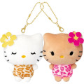 Japan Sanrio Mascot Holder Connecting Set - Hello Kitty & Hello Mimmy : Y2K Gal Swimsuit - 1