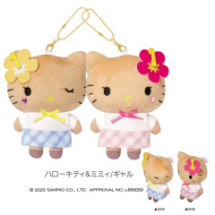 Japan Sanrio Mascot Holder Connecting Set - Hello Kitty & Hello Mimmy : Y2K Gal Student