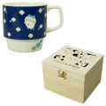Japan Chiikawa Stacking Mug & Wooden Box Set - Hachiware : Flower Garden - 1