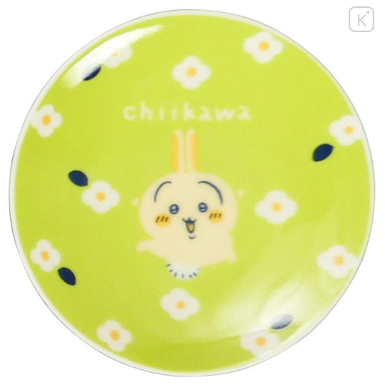 Japan Chiikawa Porcelain Sauce Small Plate - Usagi : Flower Garden - 1