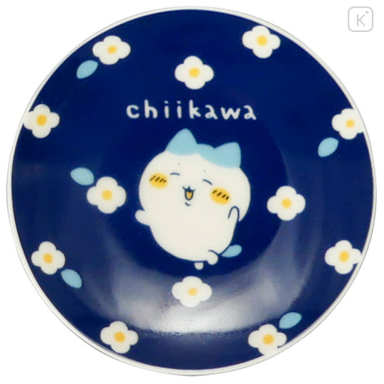 Japan Chiikawa Porcelain Sauce Small Plate - Hachiware : Flower Garden - 1