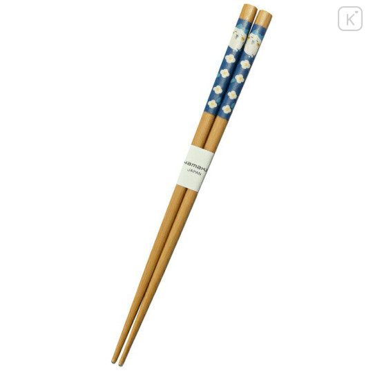 Japan Chiikawa Natural Wood Chopsticks 21cm - Hachiware : Flower Garden - 1