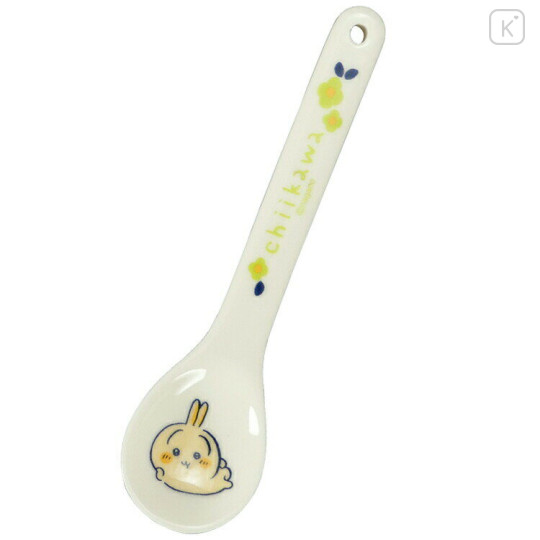 Japan Chiikawa Ceramic Spoon - Usagi : Flower Garden - 1