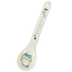 Japan Chiikawa Ceramic Spoon - Hachiware : Flower Garden