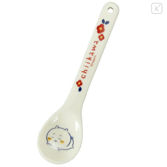 Japan Chiikawa Ceramic Spoon - Chiikawa : Flower Garden - 1