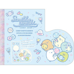 Japan San-X Die-cut Memo Pad - Sumikko Gurashi : Blue Candy