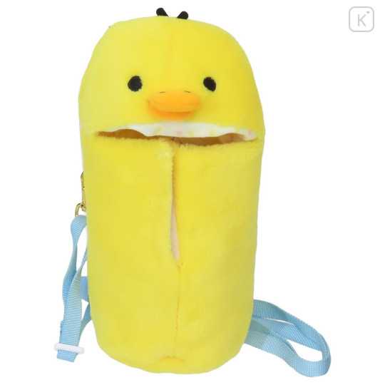 Japan San-X Plastic Bottle Holder with Strap - Kiiroitori : Fluffy - 1