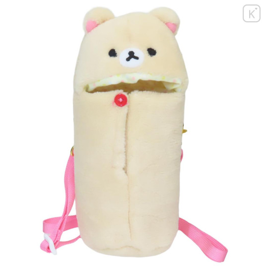 Japan San-X Plastic Bottle Holder with Strap - Korilakkuma : Fluffy - 1