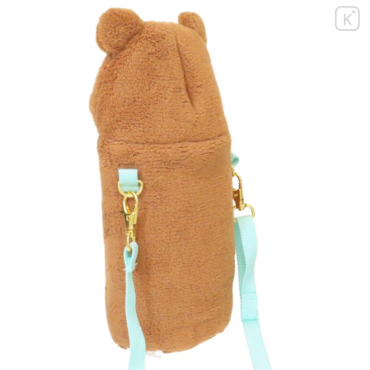 Japan San-X Plastic Bottle Holder with Strap - Chairoikoguma : Fluffy - 2