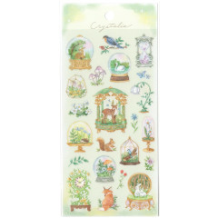 Japan Mind Wave Crystalia Sticker Sheet - Hologram Illustration Plant Animal