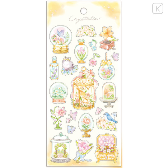 Japan Mind Wave Crystalia Sticker Sheet - Hologram Illustration Flower - 1