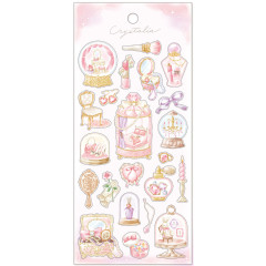 Japan Mind Wave Crystalia Sticker Sheet - Hologram Illustration Dress Up