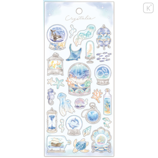 Japan Mind Wave Crystalia Sticker Sheet - Hologram Illustration Sea Animal - 1