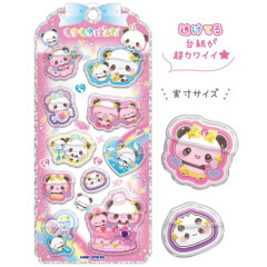 Japan Mochi Mochi Panda Water Puffy Sticker - Heisei Retro Pink