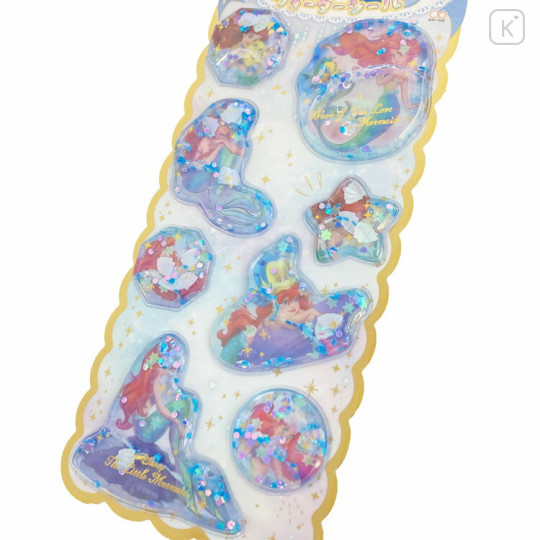 Japan Disney Water Puffy Sticker - Ariel : Glitter - 2