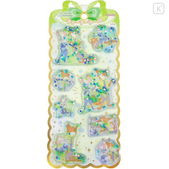 Japan Disney Water Puffy Sticker - Zootopia : Glitter - 1
