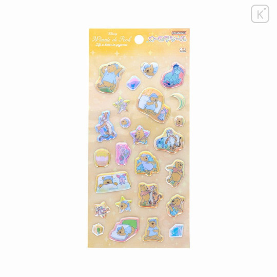 Japan Disney Aurora Puffy Sticker - Winnie the Pooh : Dreamy Good Night - 1