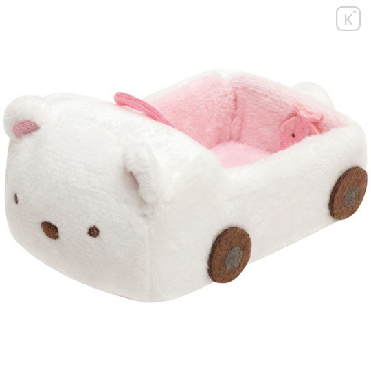 Japan San-X Tenori Plush Car - Sumikko Gurashi : Shirokuma Polar Bear - 1