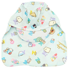 Japan San-X Kids Sun Hat With Neck Flap - Sumikko Gurashi : Light Blue
