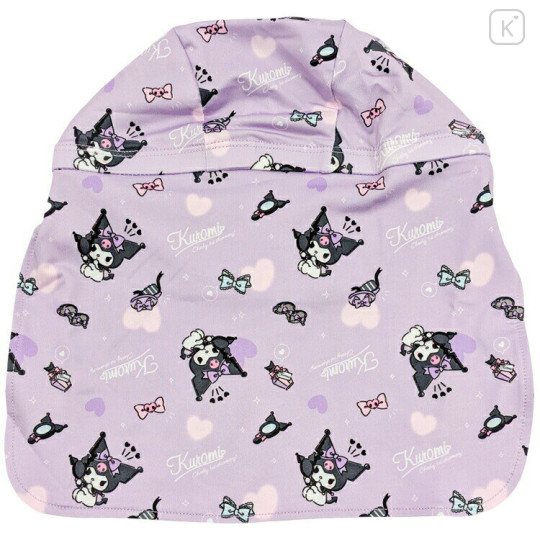 Japan Sanrio Kids Sun Hat With Neck Flap - Kuromi : Light Purple - 2