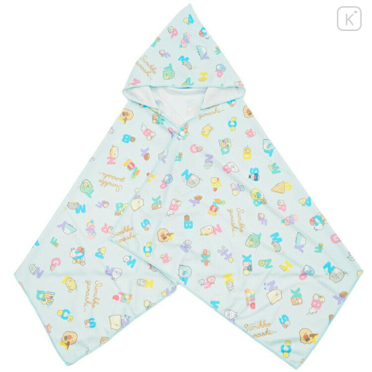 Japan San-X Cool Wrap Towel with Hood - Sumikko Gurashi : Light Blue - 1