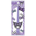 Japan Sanrio Long Hair Clip - Kuromi : Gal Art Big Ribbon Leopard - 1