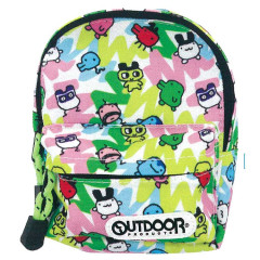 Japan Tamagotchi Outdoor Backpack Bag Pen Case - Colorful Green