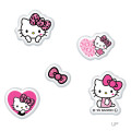 Japan Sanrio Petit Sticker Nail Sticker - Hello Kitty : Gal Art Big Ribbon Leopard Pink - 2
