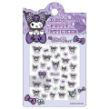 Japan Sanrio Petit Sticker Nail Sticker - Kuromi : Gal Art Big Ribbon Leopard Pink - 1