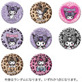 Japan Sanrio Secret Glitter Can Badge - Kuromi : Gal Art Big Ribbon Leopard Blind Box - 1