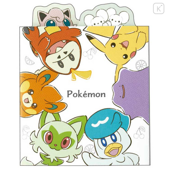 Japan Pokemon Flip Memo Sticky Notes - White - 1