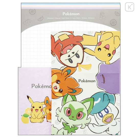 Japan Pokemon Volume Up Letter Envelope Set - White - 1