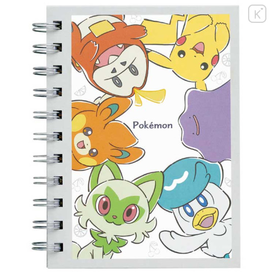 Japan Pokemon A6 Ring Notebook - White - 1