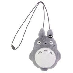 Japan Ghibli Mascot Neck Pouch - My Neighbor Totoro : Grey Fluffy
